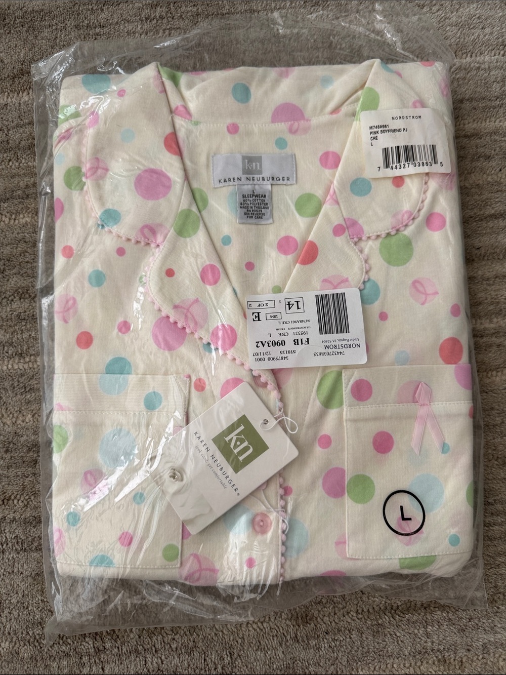 NWT Pink Ribbon Karen Neuburger Pajama Set